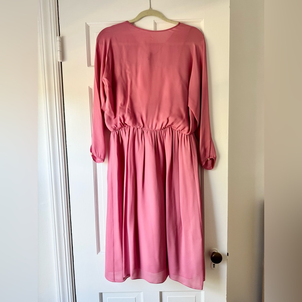 Nikki Chasin Isa Long Sleeve Keyhole Dress - Bubblegum. Size 4.